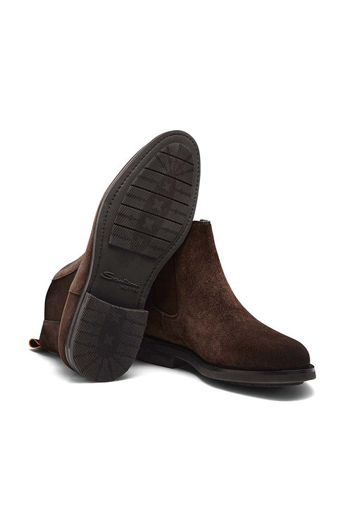 Chelsea donkerbruin suede