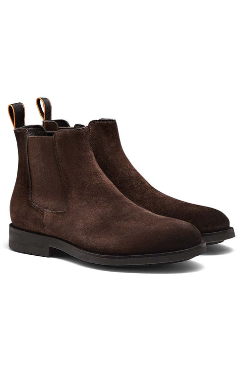 Chelsea donkerbruin suede
